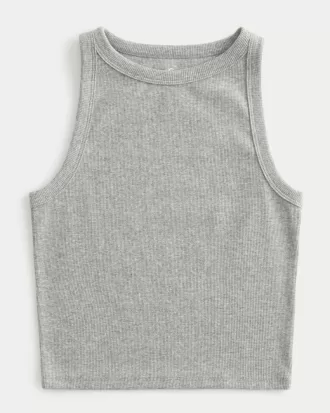 Ribbed High-Neck Tank,Ribbed High-Neck Tank Ribbed High-Neck Tank,Ribbed High-Neck Tank