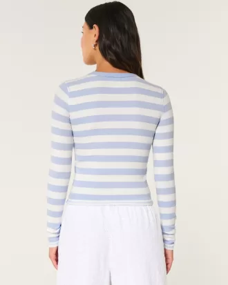 Ribbed Long-Sleeve Crew Top,Ribbed Long-Sleeve Crew Top Ribbed Long-Sleeve Crew Top,Ribbed Long-Sleeve Crew Top