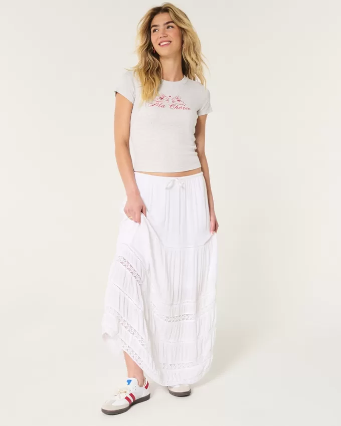 Ribbed Longer-Length Ma Chérie Graphic Baby Tee,Ribbed Longer-Length Ma Chérie Graphic Baby Tee Ribbed Longer-Length Ma Chérie Graphic Baby Tee,Ribbed Longer-Length Ma Chérie Graphic Baby Tee