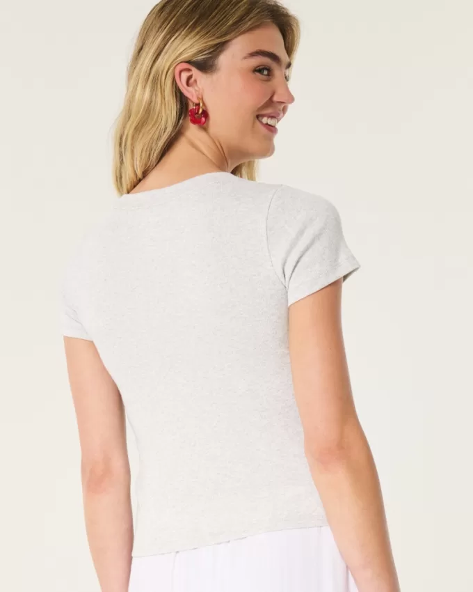 Ribbed Longer-Length Ma Chérie Graphic Baby Tee,Ribbed Longer-Length Ma Chérie Graphic Baby Tee Ribbed Longer-Length Ma Chérie Graphic Baby Tee,Ribbed Longer-Length Ma Chérie Graphic Baby Tee
