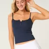 Ribbed Notch Henley Cami,Ribbed Notch Henley Cami Ribbed Notch Henley Cami,Ribbed Notch Henley Cami