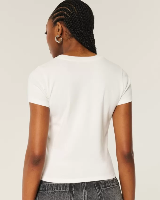 Ribbed Olivia Rodrigo So American Graphic Baby Tee,Ribbed Olivia Rodrigo So American Graphic Baby Tee