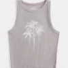 Ribbed Palm Tree Graphic Tank,Ribbed Palm Tree Graphic Tank Ribbed Palm Tree Graphic Tank,Ribbed Palm Tree Graphic Tank