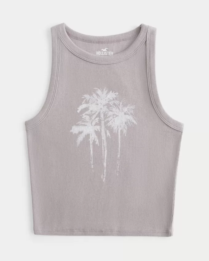 Ribbed Palm Tree Graphic Tank,Ribbed Palm Tree Graphic Tank Ribbed Palm Tree Graphic Tank,Ribbed Palm Tree Graphic Tank