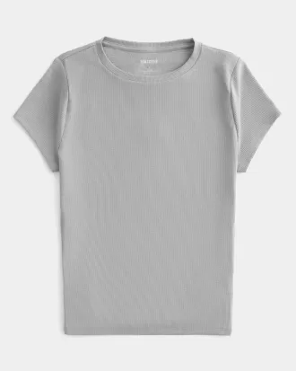 Ribbed Seamless Fabric Crew Top,Ribbed Seamless Fabric Crew Top Ribbed Seamless Fabric Crew Top,Ribbed Seamless Fabric Crew Top