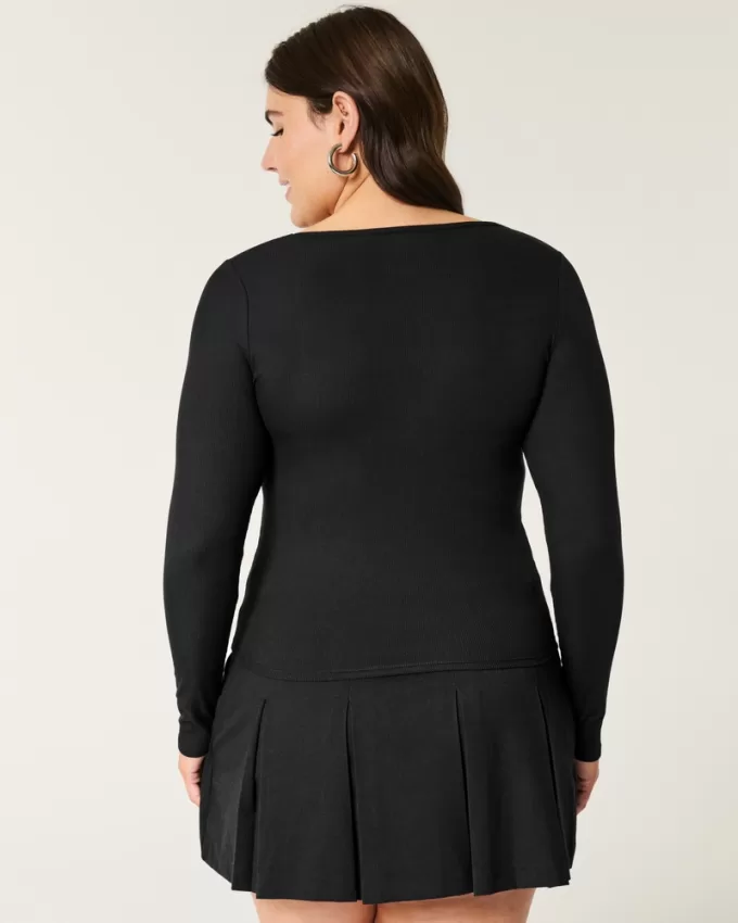 Ribbed Seamless Fabric Lace Trim Square-Neck Top,Ribbed Seamless Fabric Lace Trim Square-Neck Top Ribbed Seamless Fabric Lace Trim Square-Neck Top,Ribbed Seamless Fabric Lace Trim Square-Neck Top