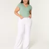 Ribbed Seamless Fabric Notch Neck Baby Tee,Ribbed Seamless Fabric Notch Neck Baby Tee Ribbed Seamless Fabric Notch Neck Baby Tee,Ribbed Seamless Fabric Notch Neck Baby Tee