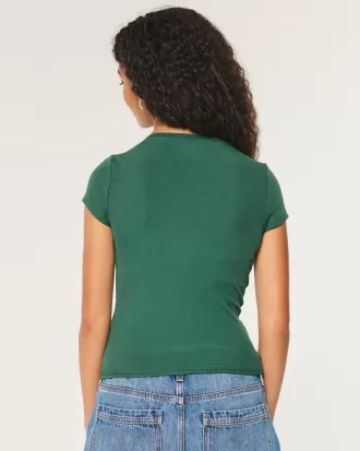 Ribbed Seamless Fabric Scoop Baby Tee,Ribbed Seamless Fabric Scoop Baby Tee Ribbed Seamless Fabric Scoop Baby Tee,Ribbed Seamless Fabric Scoop Baby Tee