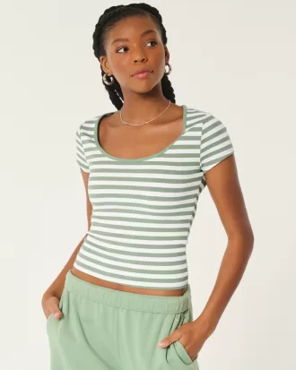 Ribbed Seamless Fabric Scoop Baby Tee,Ribbed Seamless Fabric Scoop Baby Tee Ribbed Seamless Fabric Scoop Baby Tee,Ribbed Seamless Fabric Scoop Baby Tee