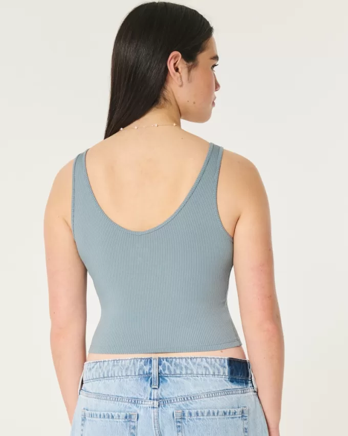 Ribbed Seamless Fabric V-Neck Tank,Ribbed Seamless Fabric V-Neck Tank Ribbed Seamless Fabric V-Neck Tank,Ribbed Seamless Fabric V-Neck Tank