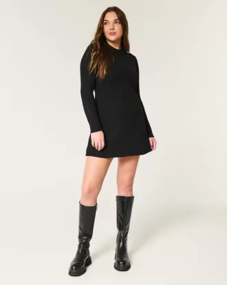 Ribbed Skater Mini Sweater Dress,Ribbed Skater Mini Sweater Dress Ribbed Skater Mini Sweater Dress,Ribbed Skater Mini Sweater Dress