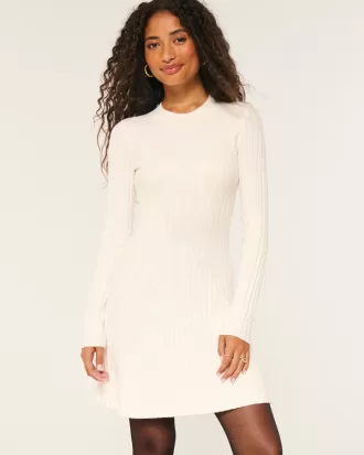 Ribbed Skater Mini Sweater Dress,Ribbed Skater Mini Sweater Dress Ribbed Skater Mini Sweater Dress,Ribbed Skater Mini Sweater Dress