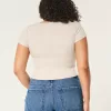 Ribbed Square-Neck Baby Tee,Ribbed Square-Neck Baby Tee Ribbed Square-Neck Baby Tee,Ribbed Square-Neck Baby Tee