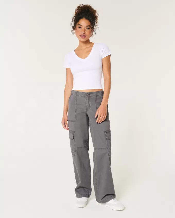 Ribbed V-Neck Top,Ribbed V-Neck Top Ribbed V-Neck Top,Ribbed V-Neck Top