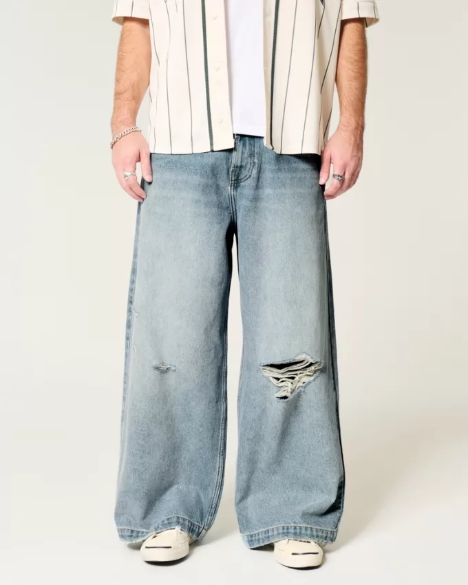 Ripped Light Wash Extreme Baggy Jeans,Ripped Light Wash Extreme Baggy Jeans Ripped Light Wash Extreme Baggy Jeans,Ripped Light Wash Extreme Baggy Jeans
