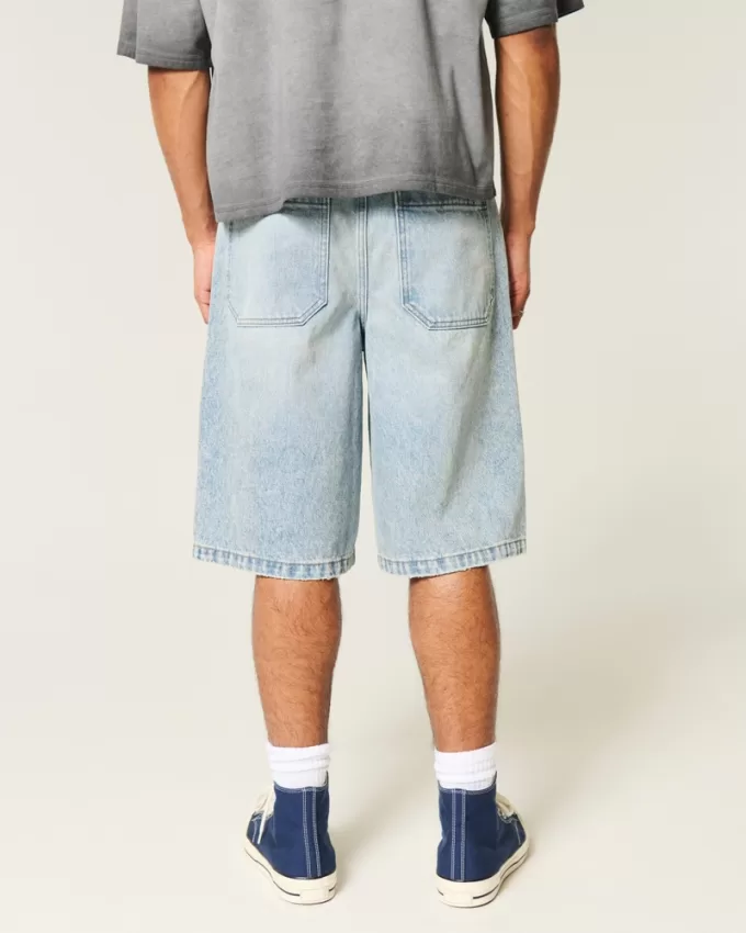 Ripped Light Wash Super Baggy Denim Shorts,Ripped Light Wash Super Baggy Denim Shorts Ripped Light Wash Super Baggy Denim Shorts,Ripped Light Wash Super Baggy Denim Shorts
