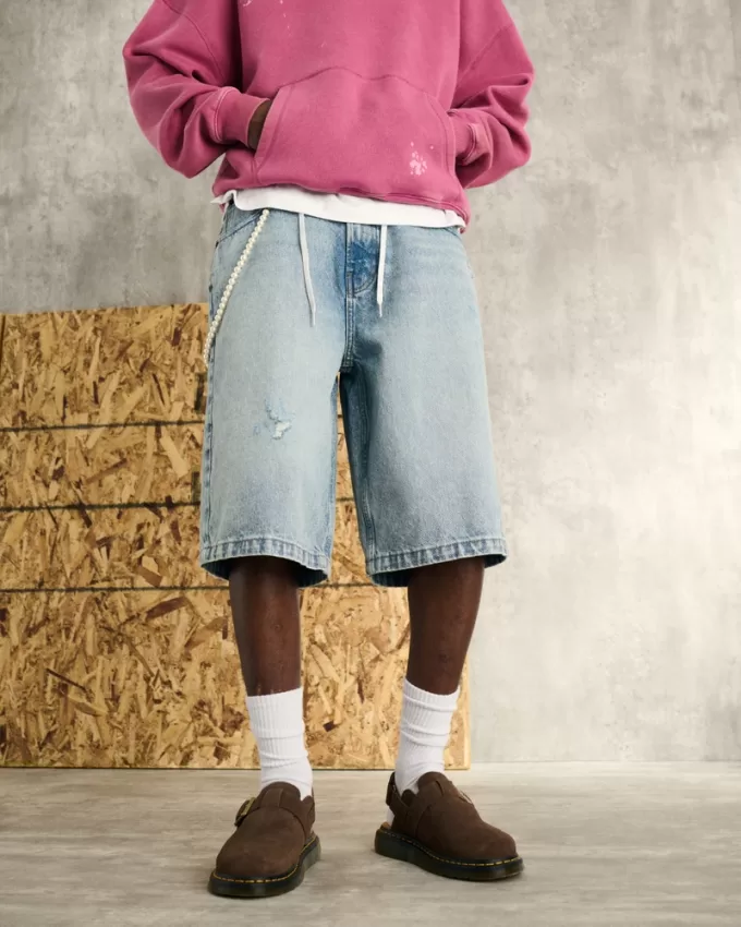 Ripped Light Wash Super Baggy Denim Shorts,Ripped Light Wash Super Baggy Denim Shorts Ripped Light Wash Super Baggy Denim Shorts,Ripped Light Wash Super Baggy Denim Shorts