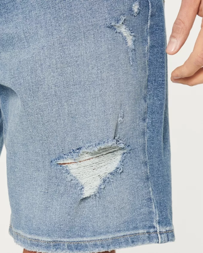 Ripped Medium Wash Loose Denim Shorts 9″,Ripped Medium Wash Loose Denim Shorts 9″ Ripped Medium Wash Loose Denim Shorts 9″,Ripped Medium Wash Loose Denim Shorts 9″