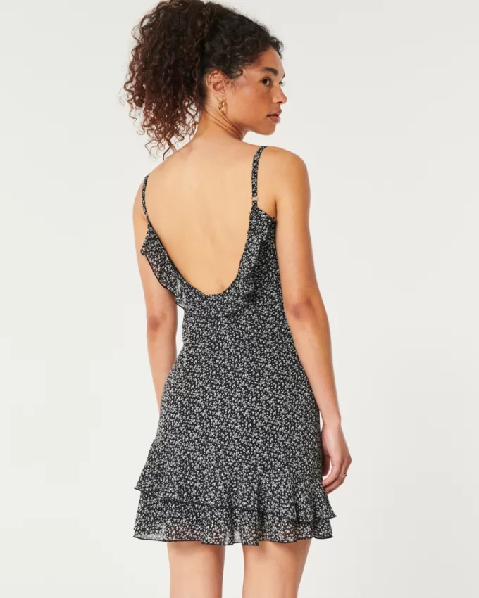 Ruffle Chiffon Mini Dress,Ruffle Chiffon Mini Dress Ruffle Chiffon Mini Dress,Ruffle Chiffon Mini Dress