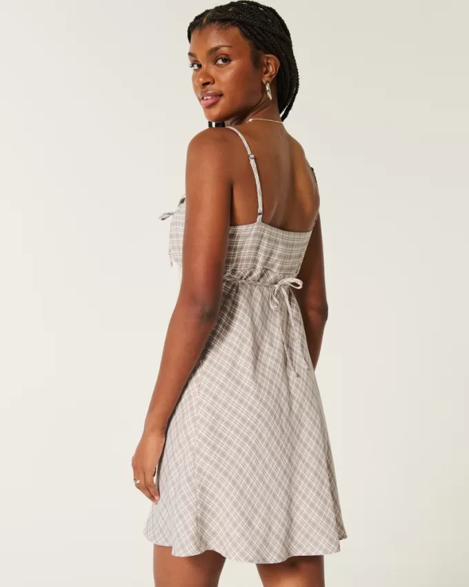 Ruffle Neckline Slip Mini Dress,Ruffle Neckline Slip Mini Dress Ruffle Neckline Slip Mini Dress,Ruffle Neckline Slip Mini Dress