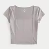 Seamed Square-Neck T-Shirt,Seamed Square-Neck T-Shirt Seamed Square-Neck T-Shirt,Seamed Square-Neck T-Shirt