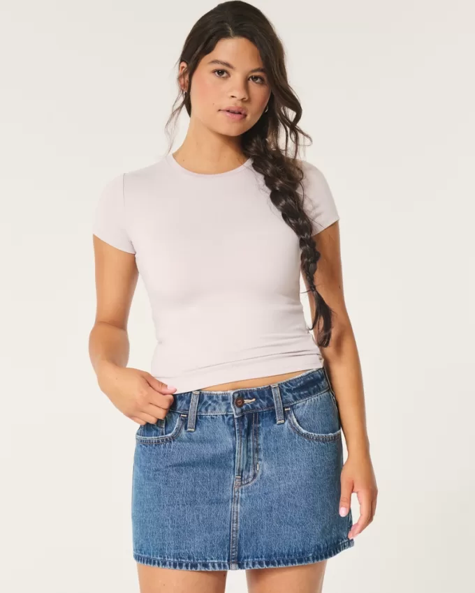 Seamless Fabric Longline Crew Baby Tee,Seamless Fabric Longline Crew Baby Tee Seamless Fabric Longline Crew Baby Tee,Seamless Fabric Longline Crew Baby Tee