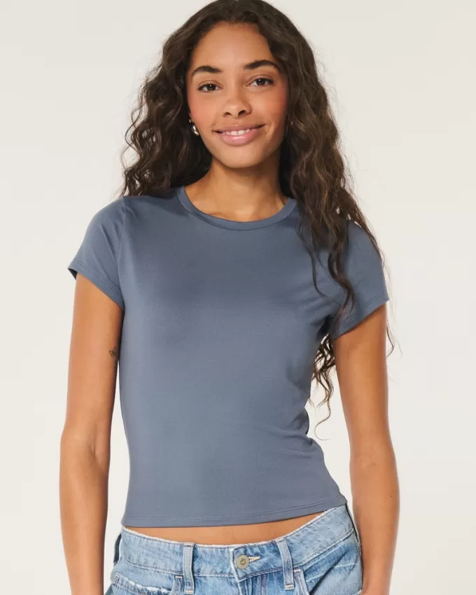 Seamless Fabric Longline Crew Baby Tee,Seamless Fabric Longline Crew Baby Tee Seamless Fabric Longline Crew Baby Tee,Seamless Fabric Longline Crew Baby Tee