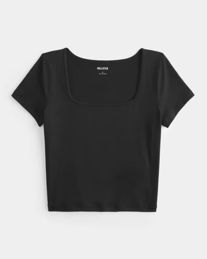 Seamless Fabric Square-Neck Baby Tee,Seamless Fabric Square-Neck Baby Tee Seamless Fabric Square-Neck Baby Tee,Seamless Fabric Square-Neck Baby Tee