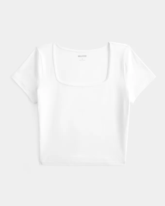 Seamless Fabric Square-Neck Baby Tee,Seamless Fabric Square-Neck Baby Tee Seamless Fabric Square-Neck Baby Tee,Seamless Fabric Square-Neck Baby Tee