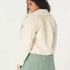 Sherpa-Lined Faux Suede Crop Biker Jacket,Sherpa-Lined Faux Suede Crop Biker Jacket Sherpa-Lined Faux Suede Crop Biker Jacket,Sherpa-Lined Faux Suede Crop Biker Jacket