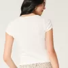 Short-Sleeve Button-Through Pointelle Top,Short-Sleeve Button-Through Pointelle Top Short-Sleeve Button-Through Pointelle Top,Short-Sleeve Button-Through Pointelle Top