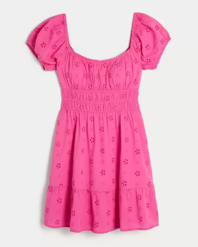 Short-Sleeve Channeled Waist Mini Dress,Short-Sleeve Channeled Waist Mini Dress Short-Sleeve Channeled Waist Mini Dress,Short-Sleeve Channeled Waist Mini Dress