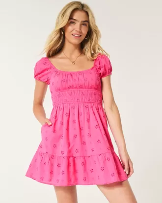 Short-Sleeve Channeled Waist Mini Dress,Short-Sleeve Channeled Waist Mini Dress Short-Sleeve Channeled Waist Mini Dress,Short-Sleeve Channeled Waist Mini Dress