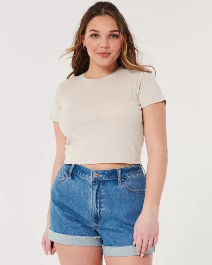 Short-Sleeve Crew Baby Tee,Short-Sleeve Crew Baby Tee Short-Sleeve Crew Baby Tee,Short-Sleeve Crew Baby Tee