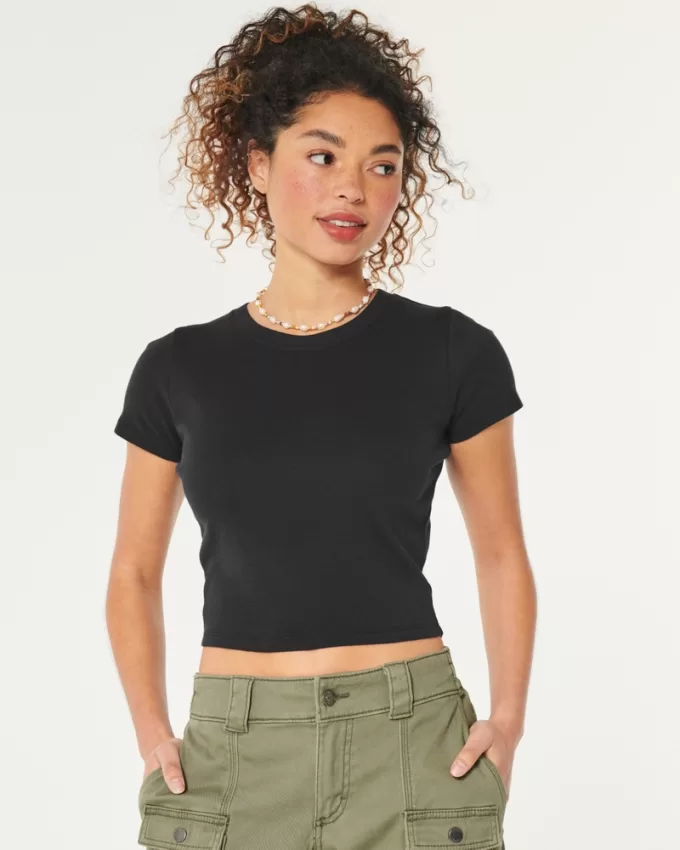 Short-Sleeve Crew Baby Tee,Short-Sleeve Crew Baby Tee Short-Sleeve Crew Baby Tee,Short-Sleeve Crew Baby Tee