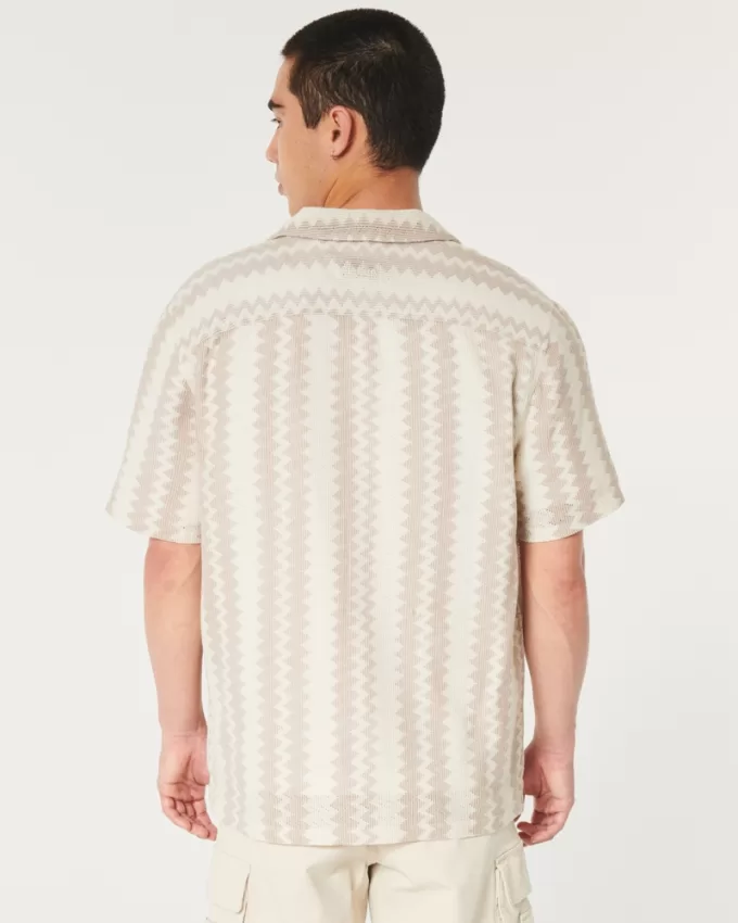 Short-Sleeve Crochet-Style Shirt,Short-Sleeve Crochet-Style Shirt Short-Sleeve Crochet-Style Shirt,Short-Sleeve Crochet-Style Shirt