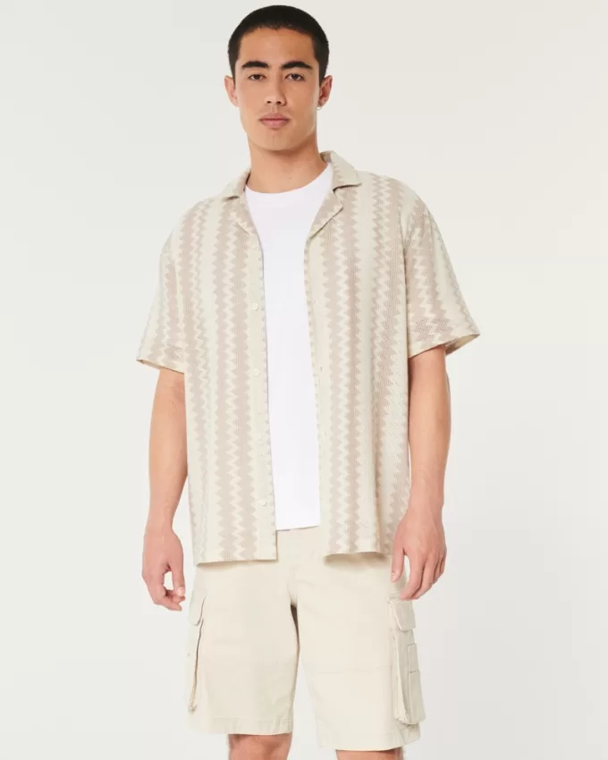Short-Sleeve Crochet-Style Shirt,Short-Sleeve Crochet-Style Shirt Short-Sleeve Crochet-Style Shirt,Short-Sleeve Crochet-Style Shirt