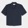 Short-Sleeve Linen Blend Boxy Shirt,Short-Sleeve Linen Blend Boxy Shirt Short-Sleeve Linen Blend Boxy Shirt,Short-Sleeve Linen Blend Boxy Shirt