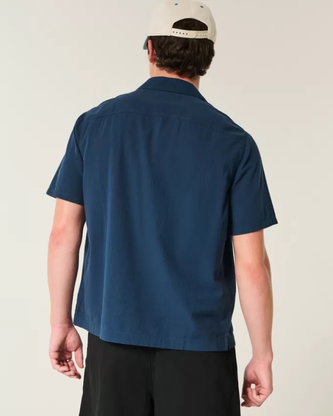 Short-Sleeve Seersucker Pocket Shirt,Short-Sleeve Seersucker Pocket Shirt Short-Sleeve Seersucker Pocket Shirt,Short-Sleeve Seersucker Pocket Shirt
