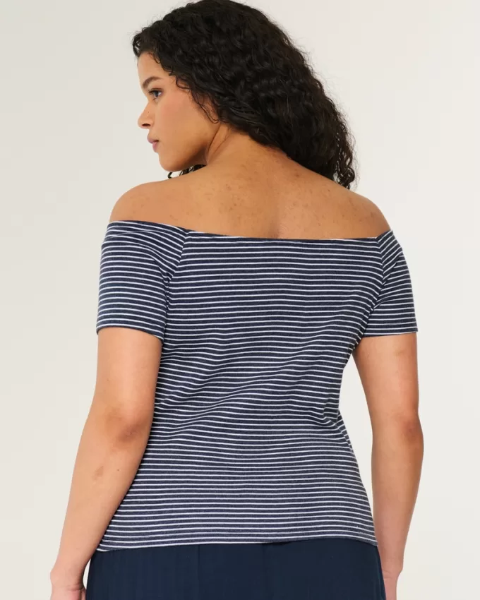 Short Sleeve Skimming Off-the-Shoulder Top,Short Sleeve Skimming Off-the-Shoulder Top Short Sleeve Skimming Off-the-Shoulder Top,Short Sleeve Skimming Off-the-Shoulder Top