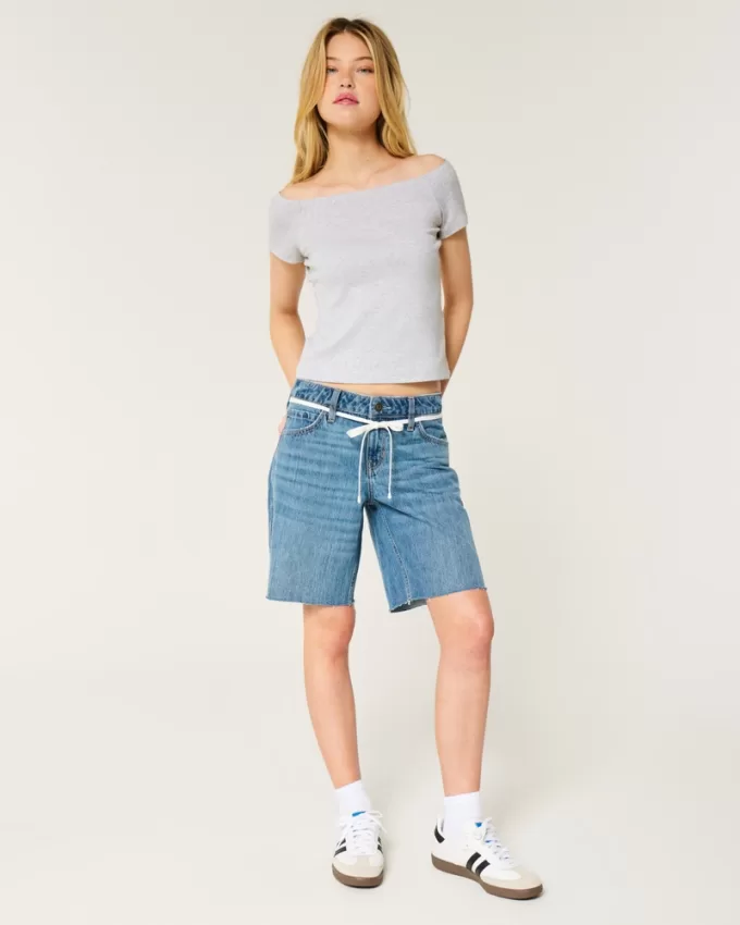 Short Sleeve Skimming Off-the-Shoulder Top,Short Sleeve Skimming Off-the-Shoulder Top Short Sleeve Skimming Off-the-Shoulder Top,Short Sleeve Skimming Off-the-Shoulder Top