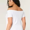 Short Sleeve Skimming Off-the-Shoulder Top,Short Sleeve Skimming Off-the-Shoulder Top Short Sleeve Skimming Off-the-Shoulder Top,Short Sleeve Skimming Off-the-Shoulder Top