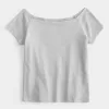 Short Sleeve Skimming Off-the-Shoulder Top,Short Sleeve Skimming Off-the-Shoulder Top Short Sleeve Skimming Off-the-Shoulder Top,Short Sleeve Skimming Off-the-Shoulder Top