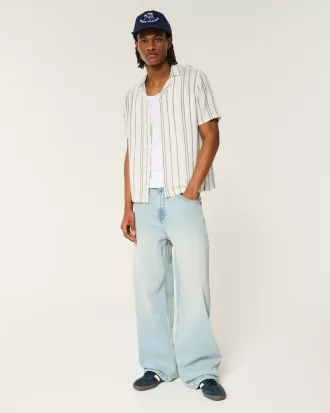 Short-Sleeve Textural Stripe Shirt,Short-Sleeve Textural Stripe Shirt Short-Sleeve Textural Stripe Shirt,Short-Sleeve Textural Stripe Shirt