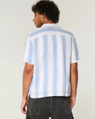 Short-Sleeve Textural Stripe Shirt,Short-Sleeve Textural Stripe Shirt Short-Sleeve Textural Stripe Shirt,Short-Sleeve Textural Stripe Shirt