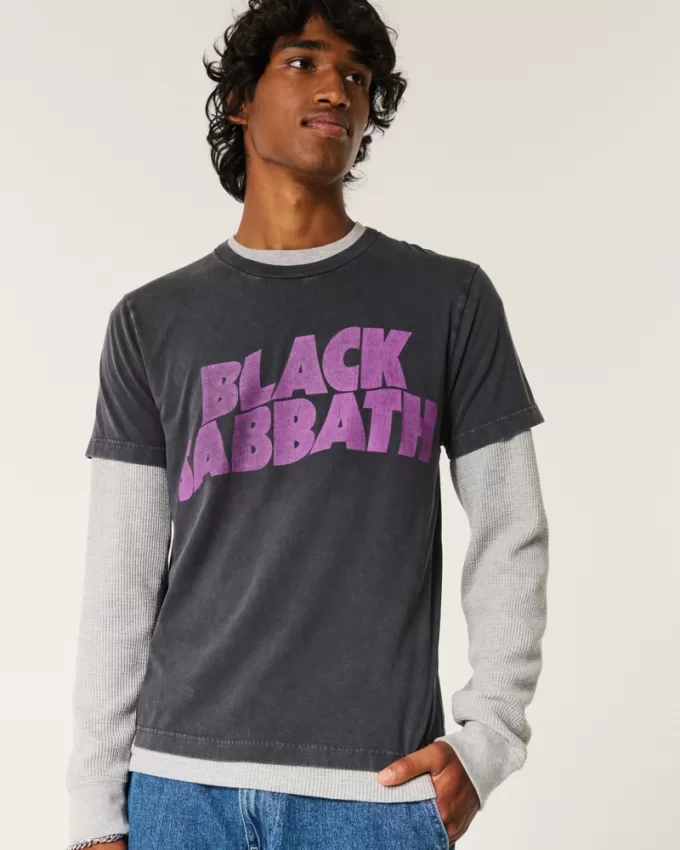 Shrunken Black Sabbath Graphic Tee,Shrunken Black Sabbath Graphic Tee Shrunken Black Sabbath Graphic Tee,Shrunken Black Sabbath Graphic Tee