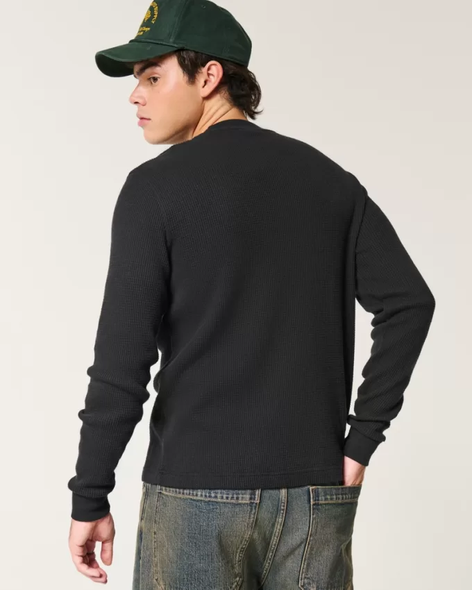 Shrunken Long-Sleeve Waffle Crew T-Shirt,Shrunken Long-Sleeve Waffle Crew T-Shirt Shrunken Long-Sleeve Waffle Crew T-Shirt,Shrunken Long-Sleeve Waffle Crew T-Shirt