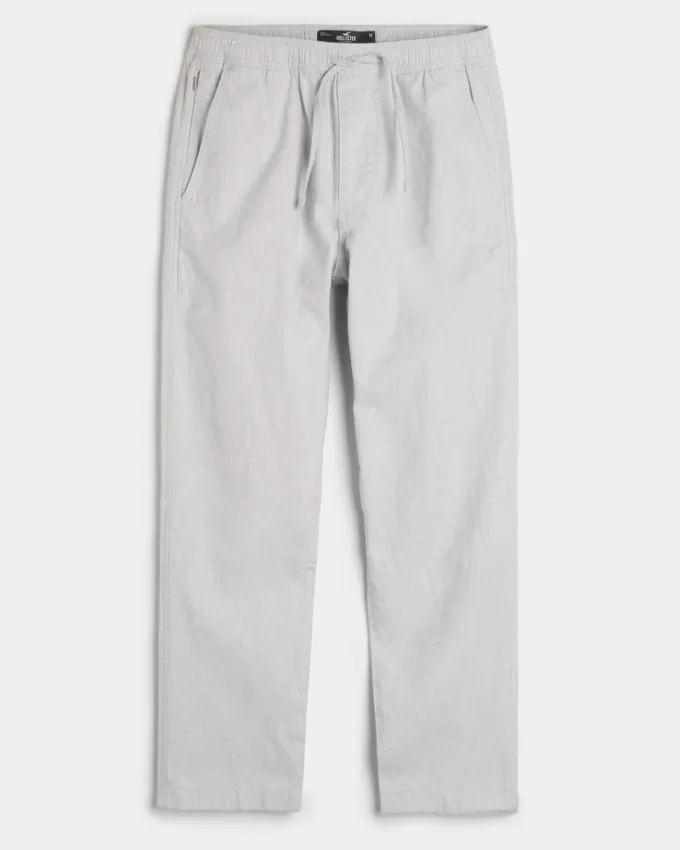 Slim Straight Linen-Blend Pull-On Pants,Slim Straight Linen-Blend Pull-On Pants Slim Straight Linen-Blend Pull-On Pants,Slim Straight Linen-Blend Pull-On Pants