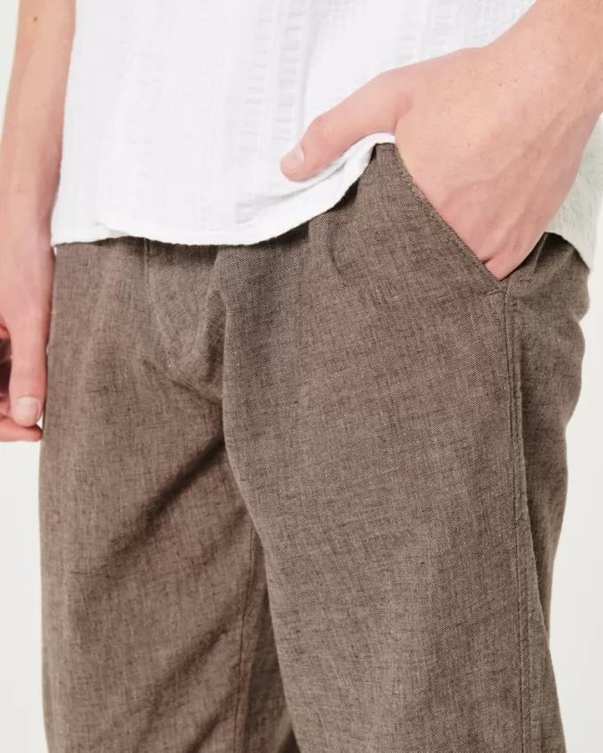 Slim Straight Stretch Linen-Blend Pants,Slim Straight Stretch Linen-Blend Pants Slim Straight Stretch Linen-Blend Pants,Slim Straight Stretch Linen-Blend Pants