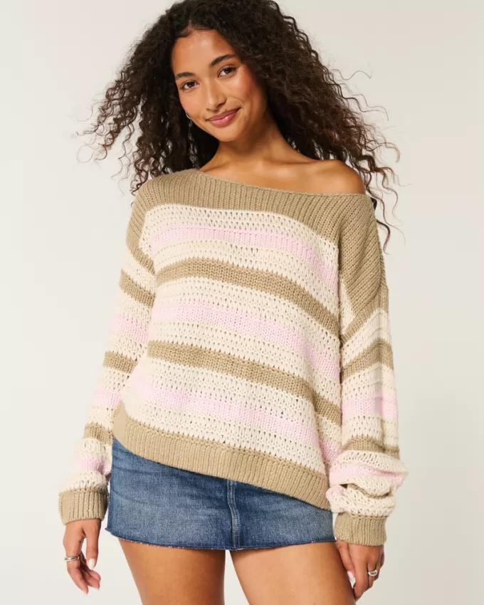 Slouchy Off-the-Shoulder Sweater,Slouchy Off-the-Shoulder Sweater Slouchy Off-the-Shoulder Sweater,Slouchy Off-the-Shoulder Sweater